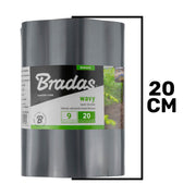 Wavy Plastic Garden Lawn Edging, H=20CM, L=9M, Gray - Hardware > Fencing & Barriers > Garden Borders & Edging > Edging Garden tools & Accesories