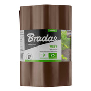 Wavy Plastic Garden Lawn Edging, H=25CM, L=9M, Brown - Hardware > Fencing & Barriers > Garden Borders & Edging > Edging Garden tools & Accesories