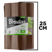 Wavy Plastic Garden Lawn Edging, H=25CM, L=9M, Brown - Hardware > Fencing & Barriers > Garden Borders & Edging > Edging Garden tools & Accesories