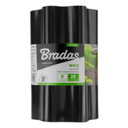 Wavy Plastic Garden Lawn Edging, H=25CM, L=9M, Black - Hardware > Fencing & Barriers > Garden Borders & Edging > Edging Garden tools & Accesories