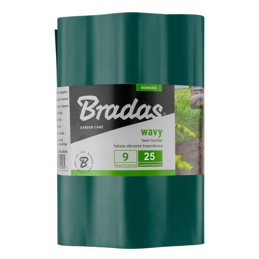 Wavy Plastic Garden Lawn Edging, H=25CM, L=9M, Green - Home & Garden Garden tools & Accesories