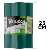 Wavy Plastic Garden Lawn Edging, H=25CM, L=9M, Green - Home & Garden Garden tools & Accesories