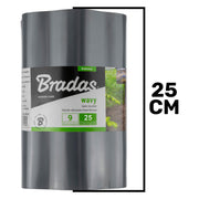 Wavy Plastic Garden Lawn Edging, H=25CM, L=9M, Gray - Hardware > Fencing & Barriers > Garden Borders & Edging > Edging Garden tools & Accesories