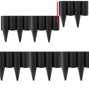 Lawn Edging, Plastic Palisade Wood Effect, 2.5m Box, Black - Hardware > Fencing & Barriers > Garden Borders & Edging Garden tools & Accesories