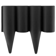 Lawn Edging, Plastic Palisade Wood Effect, 2.5m Box, Black - Hardware > Fencing & Barriers > Garden Borders & Edging Garden tools & Accesories
