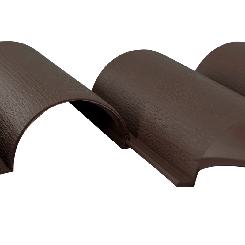 Lawn Edging, Plastic Palisade Wood Effect, 2.5m Box, Brown - Hardware > Fencing & Barriers > Garden Borders & Edging Garden tools & Accesories