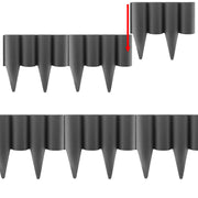Lawn Edging, Plastic Palisade Wood Effect, 2.5m Box, Gray - Hardware > Fencing & Barriers > Garden Borders & Edging Garden tools & Accesories