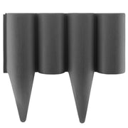 Lawn Edging, Plastic Palisade Wood Effect, 2.5m Box, Gray - Hardware > Fencing & Barriers > Garden Borders & Edging Garden tools & Accesories