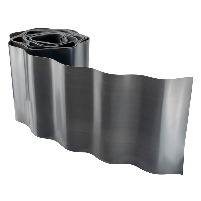 Wavy Plastic Garden Lawn Edging, H=15CM, L=9M, Gray - Hardware > Fencing & Barriers > Garden Borders & Edging > Edging Garden tools & Accesories