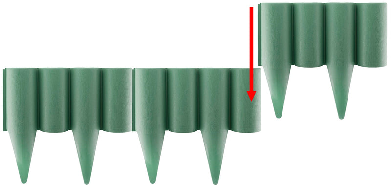 Lawn Edging, Plastic Palisade Wood Effect, 2.5m Box, Green - Hardware > Fencing & Barriers > Garden Borders & Edging Garden tools & Accesories