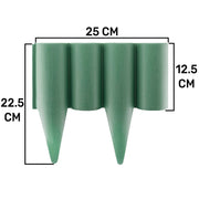 Lawn Edging, Plastic Palisade Wood Effect, 2.5m Box, Green - Hardware > Fencing & Barriers > Garden Borders & Edging Garden tools & Accesories