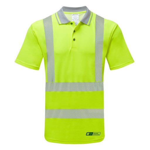 PULSAR LFE923 Protect Short Sleeved Hi-Vis Polo shirt - HI-VIS T-SHIRTS