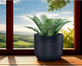 Luca Pot without Hole 140mm Deep Black - Home & Garden > Lawn & Garden > Gardening > Pots & Planters > Pots Planting