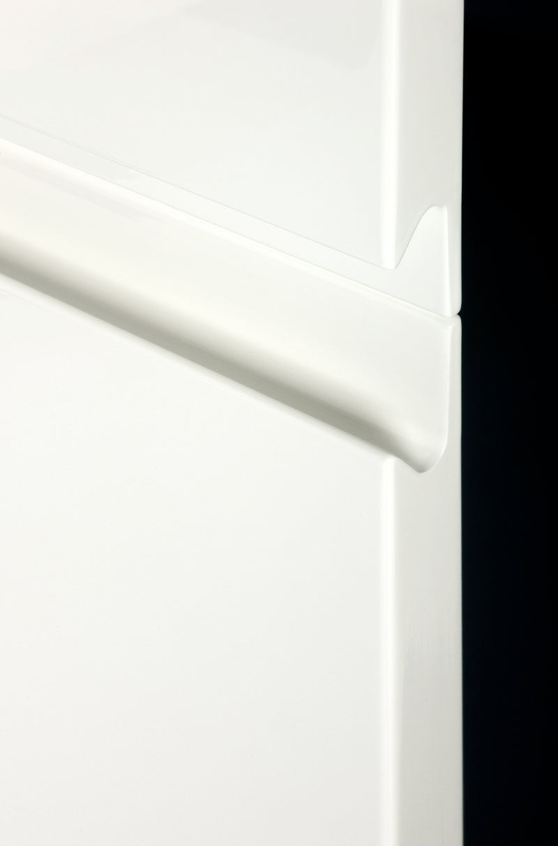 Larissa Handle Less White Gloss J Pull- Replacement Kitchen Doors (570mm High) - Hardware > Hardware Accessories > Cabinet Hardware > Cabinet Doors