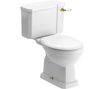 Lenore Close Coupled WC w/Brushed Brass Finish & Soft Close Seat -