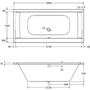 Oporto 10 Jet Whirlpool Bath - Bathrooms