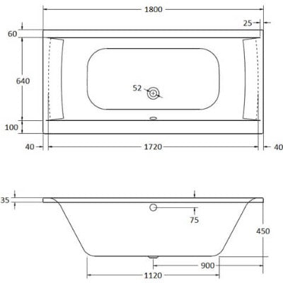 Oporto 10 Jet Whirlpool Bath - Bathrooms