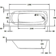 Caymen 6 Jet Whirlpool Bath - Bathrooms