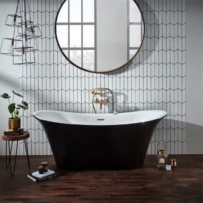 Bow Traditional Freestanding Double Ended Bath w/ Integrated Waste - All Colours - Bathrooms