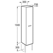 Victoria Basic 1500mm Column Bathroom Unit - Gloss White - Bathrooms