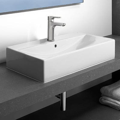 Diverta 600mm Over Countertop Basin 1 Tap Hole - Bathrooms