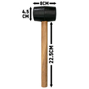 Rubber Mallet with Wooden Handle - Home Nail Framing Roofing Straight Handle DIY Hand Tool - Home & Garden > Lawn & Garden Garden tools & Accesories