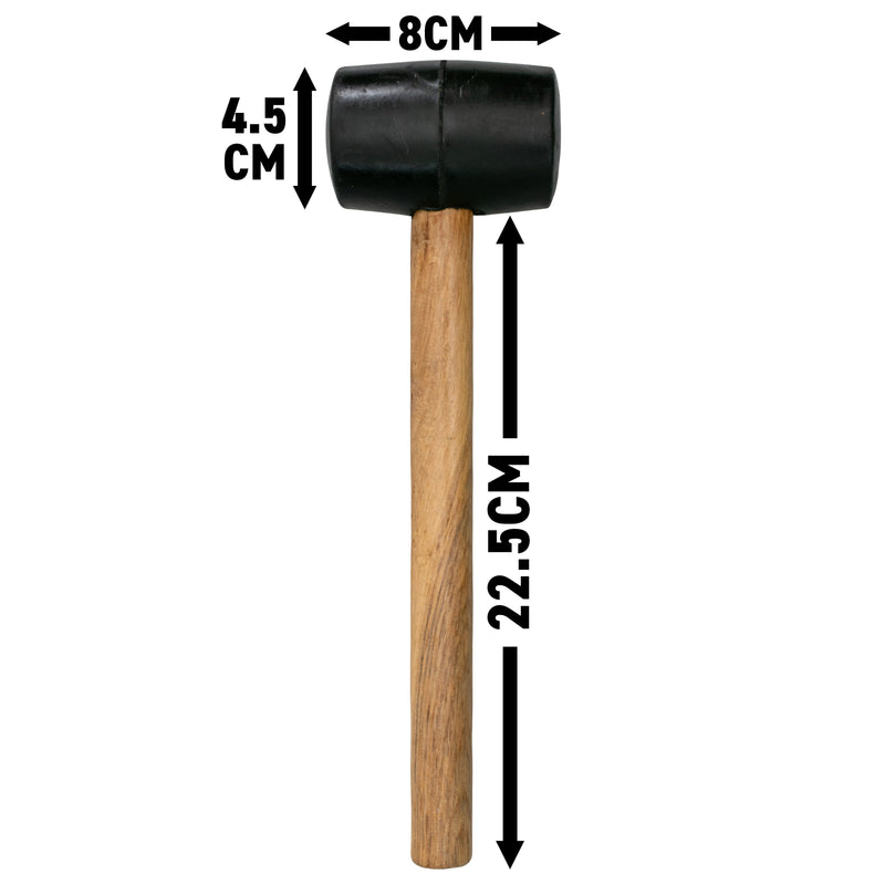 Rubber Mallet with Wooden Handle - Home Nail Framing Roofing Straight Handle DIY Hand Tool - Home & Garden > Lawn & Garden Garden tools & Accesories