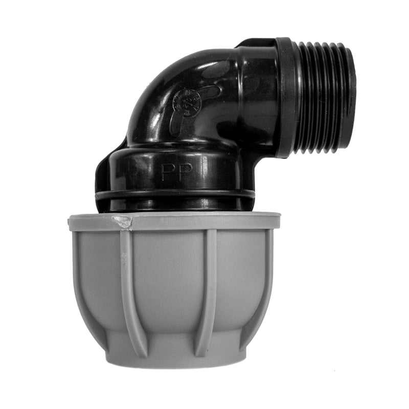 Wall Flange Kit 20mm MDPE - Lever Valve & 25mm MDPE Elbow Outlet - Home & Garden > Lawn & Garden Tech Hose & Fittings