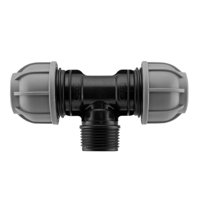 Wall Flange Kit 20mm MDPE - Lever Valve & 25mm MDPE Tee Outlet - Home & Garden > Lawn & Garden Tech Hose & Fittings