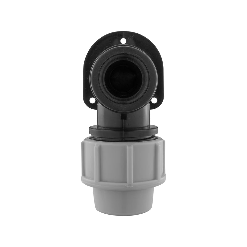 Wall Flange Kit 25mm MDPE + Quick Connector Male - Home & Garden > Lawn & Garden Tech Hose & Fittings