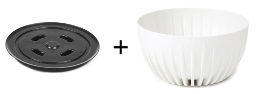 Mira Bowl Pot, Insert and Hole with Plug 300mm White - Home & Garden > Lawn & Garden > Gardening > Pots & Planters > Pots Planting