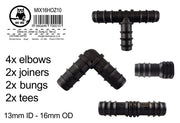 Mix 1/2" Barb Connectors HOZ10 - Home & Garden > Lawn & Garden Garden watering