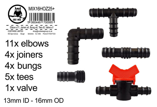 Mix 1/2" Barb Connectors HOZ25+ - Home & Garden > Lawn & Garden > Watering & Irrigation Garden watering