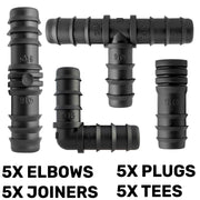 Mix 1/2" Barb Connectors POROUS20 - Home & Garden > Lawn & Garden Garden watering