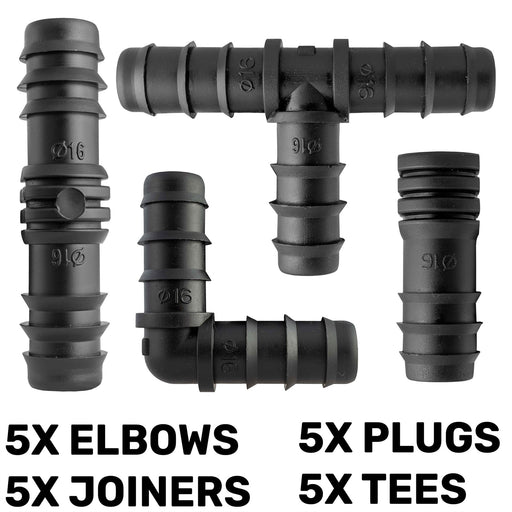 Mix 1/2" Barb Connectors POROUS20 - Home & Garden > Lawn & Garden Garden watering