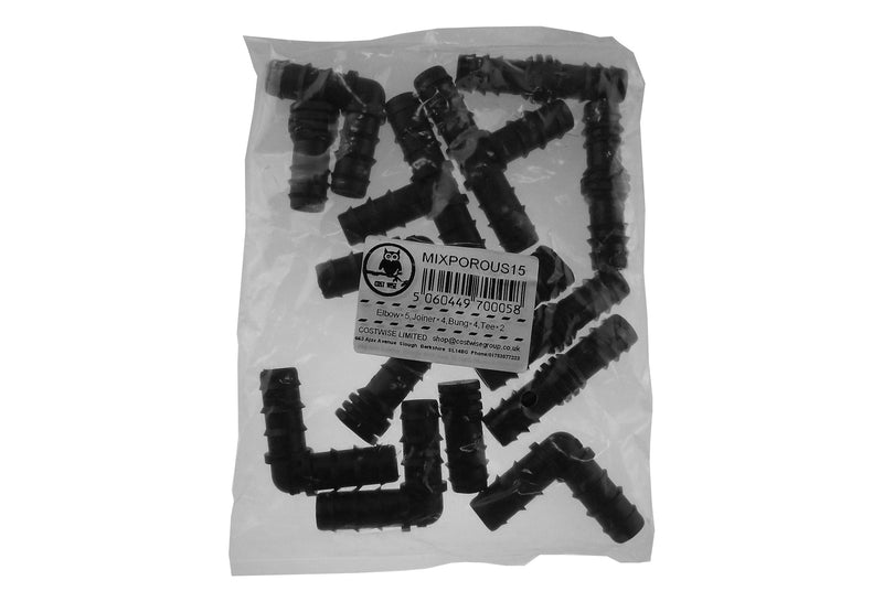 Mix 1/2" Barb Connectors POROUS15 - Home & Garden > Lawn & Garden Garden watering