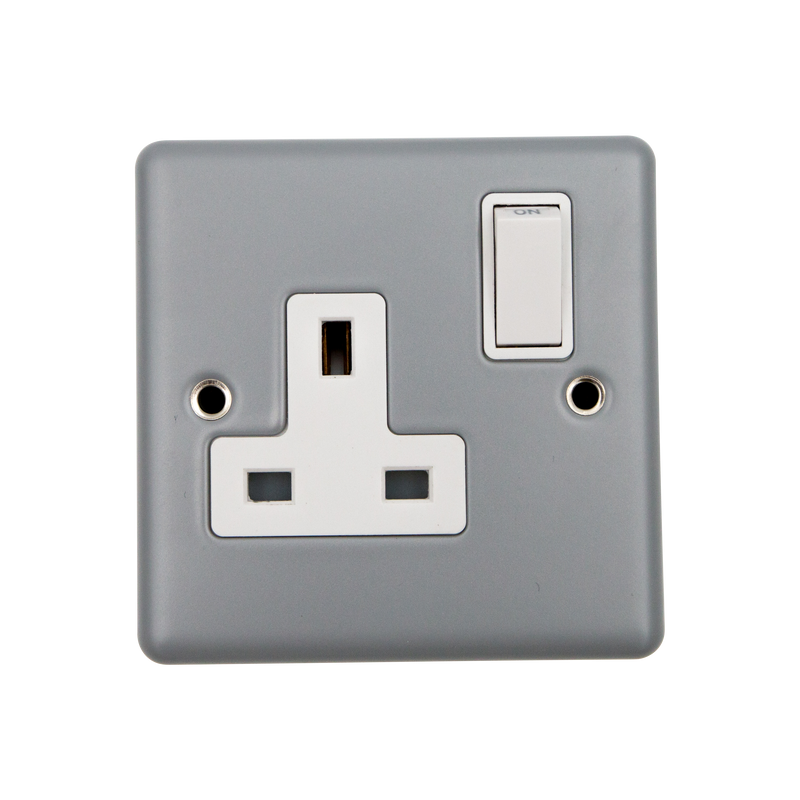 Caradok 1G 13A Switched Socket Metalclad Veritage -