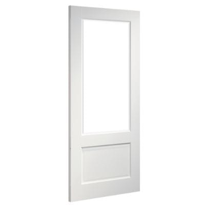 Madison White Primed Bevelled Glazed Internal Door - All Sizes -