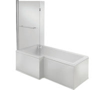 Magnus L Shape SUPERCAST 1700x850x560mm 0TH Shower Bath Pack -