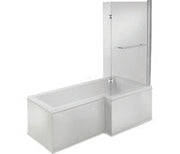 Magnus L Shape SUPERCAST 1700x850x560mm 0TH Shower Bath Pack -