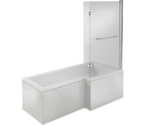 Magnus L Shape SUPERCAST 1700x850x560mm 0TH Shower Bath Pack -