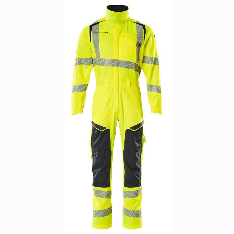 Mascot 19519-236 Stretch Boilersuit with Kne Pad Pockets - HI-VIS OVERALLS