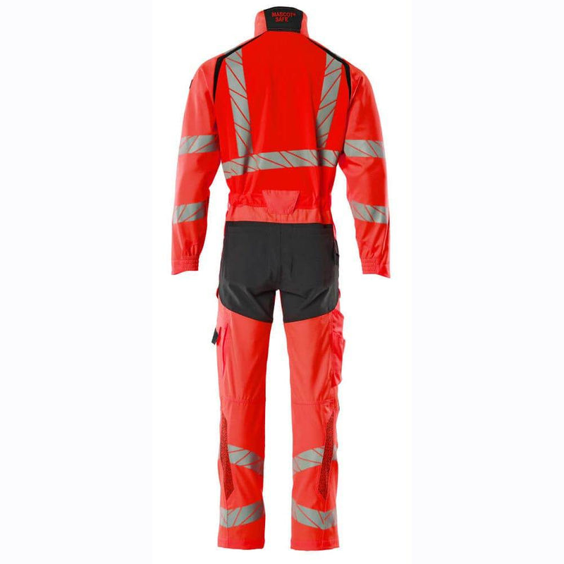 Mascot 19519-236 Stretch Boilersuit with Kne Pad Pockets - HI-VIS OVERALLS