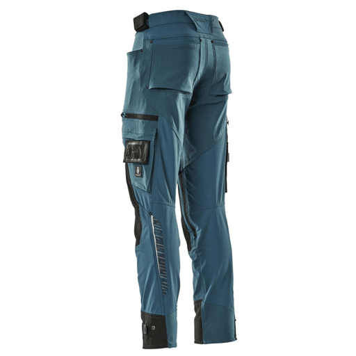 Mascot Adanced 17079 Water-Repellent Stretch Kneepad Work Trouser Petrol Blue - KNEE PAD TROUSERS