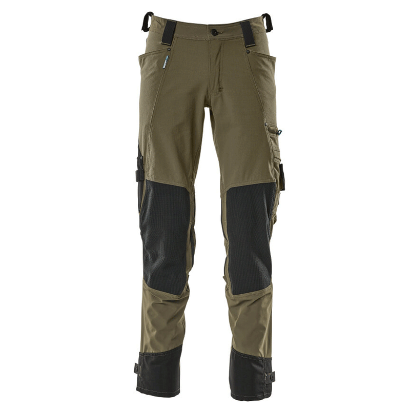 Mascot Adanced 17079 Water-Repellent Stretch Kneepad Work Trouser Moss Green - KNEE PAD TROUSERS