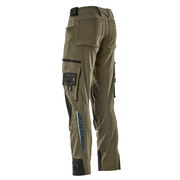 Mascot Adanced 17079 Water-Repellent Stretch Kneepad Work Trouser Moss Green - KNEE PAD TROUSERS
