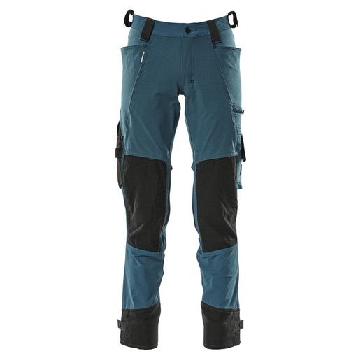 Mascot Adanced 17079 Water-Repellent Stretch Kneepad Work Trouser Petrol Blue - KNEE PAD TROUSERS