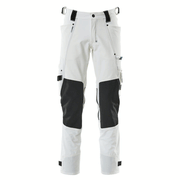 Mascot Adanced 17079 Water-Repellent Stretch Kneepad Work Trouser White - KNEE PAD TROUSERS