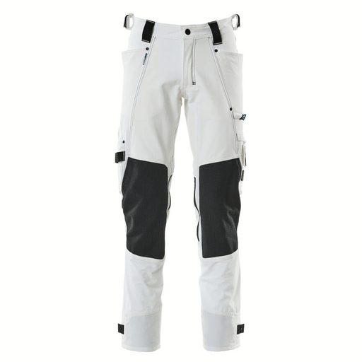 Mascot Adanced 17079 Water-Repellent Stretch Kneepad Work Trouser White - KNEE PAD TROUSERS