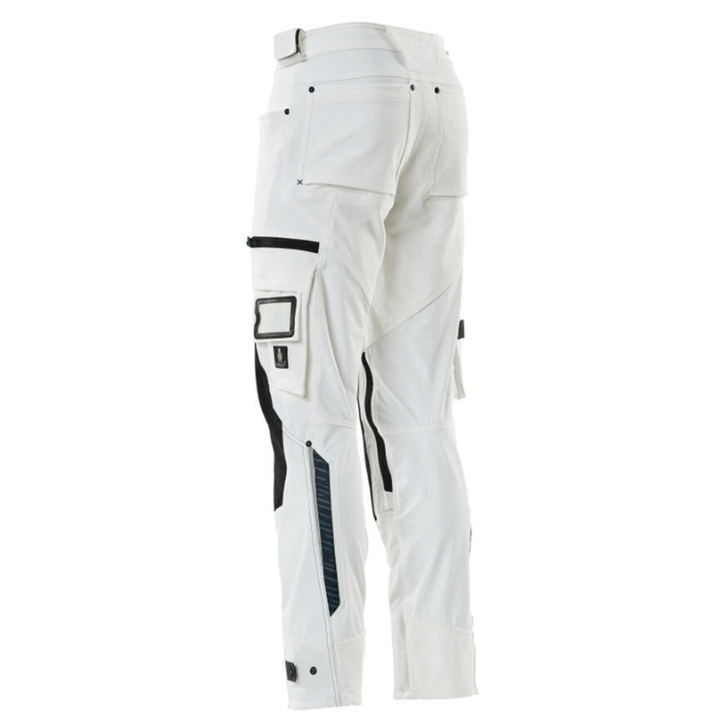 Mascot Adanced 17079 Water-Repellent Stretch Kneepad Work Trouser White - KNEE PAD TROUSERS